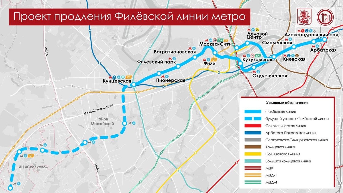    Проект продления Филевской линии