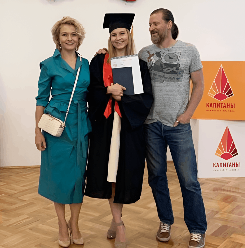 С Кириллом Соколовским и дочерью Глафирой