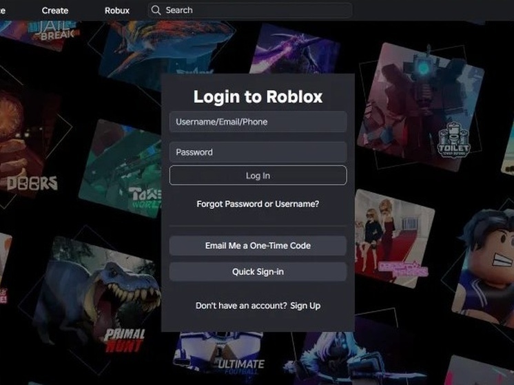     Фото: скриншот с сайта Roblox