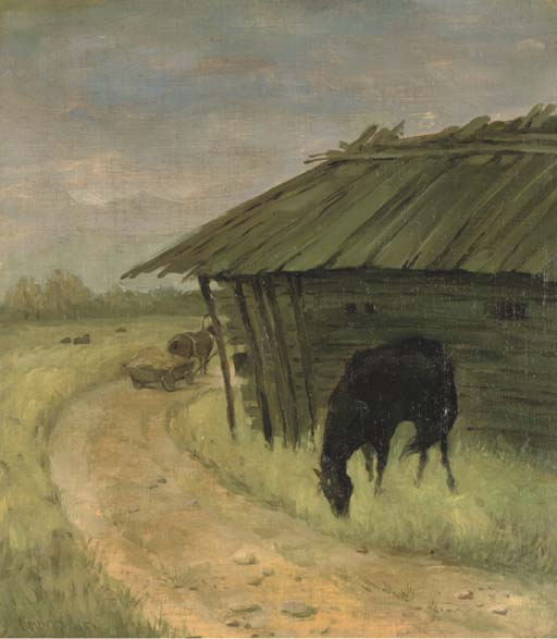 Валентин А. Серов - Эскиз для картины Октябрь.