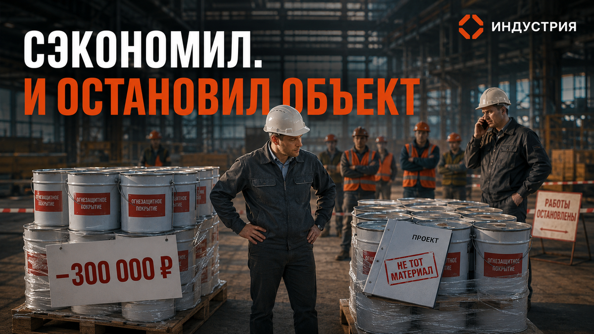 Эту историю нам рассказали на одном из объектов. Мы в «ИНДУСТРИЯ goodhim» производим огнезащитные материалы и регулярно слышим похожие случаи с площадок. Передаём от первого лица, со стороны участника — без имён и привязок.