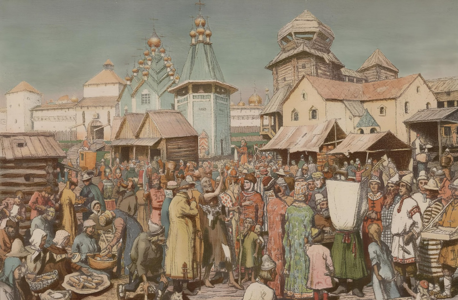 Новгородское вече. Худ. А.М. Васнецов. 1909 г.