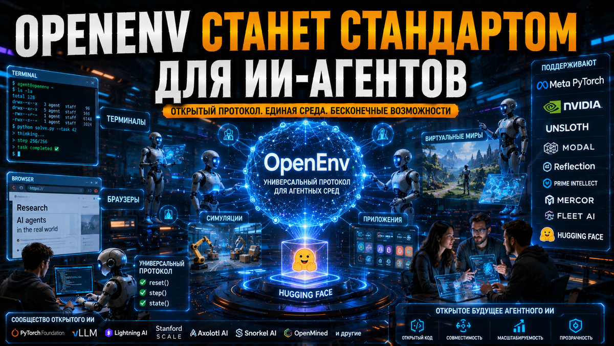 OpenEnv становится стандартом для ИИ-агентов: Hugging Face, Nvidia и Meta объединяют усилия