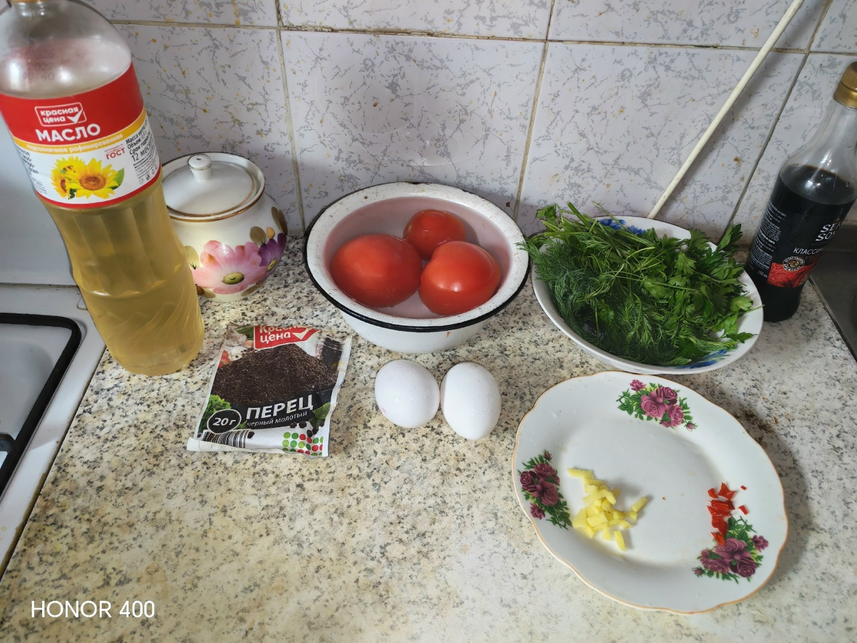 Продукты, необходимые для приготовления супа