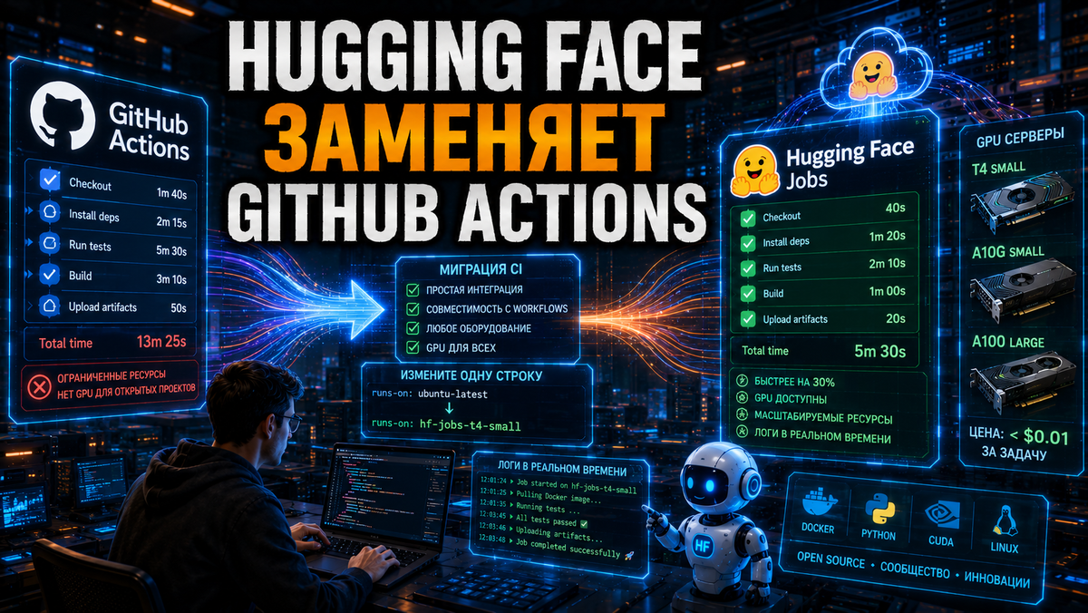 Hugging Face предложила заменить GitHub Actions