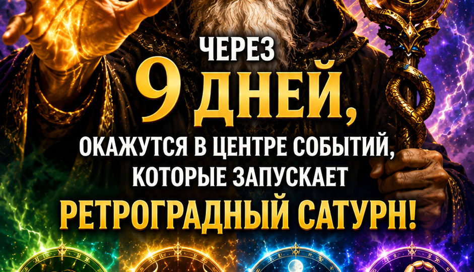 Эти 4 знака зодиака, через 9 дней, окажутся в центре событий, которые запускает ретроградный Сатурн!