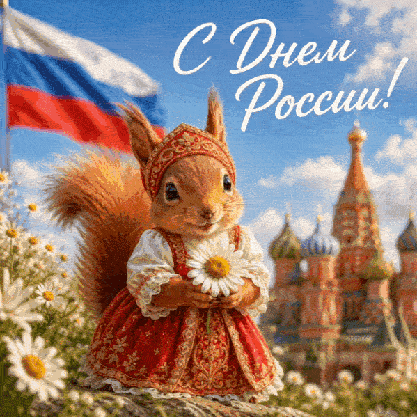 РБК Life📷Красивая анимированная открытка ко Дню России