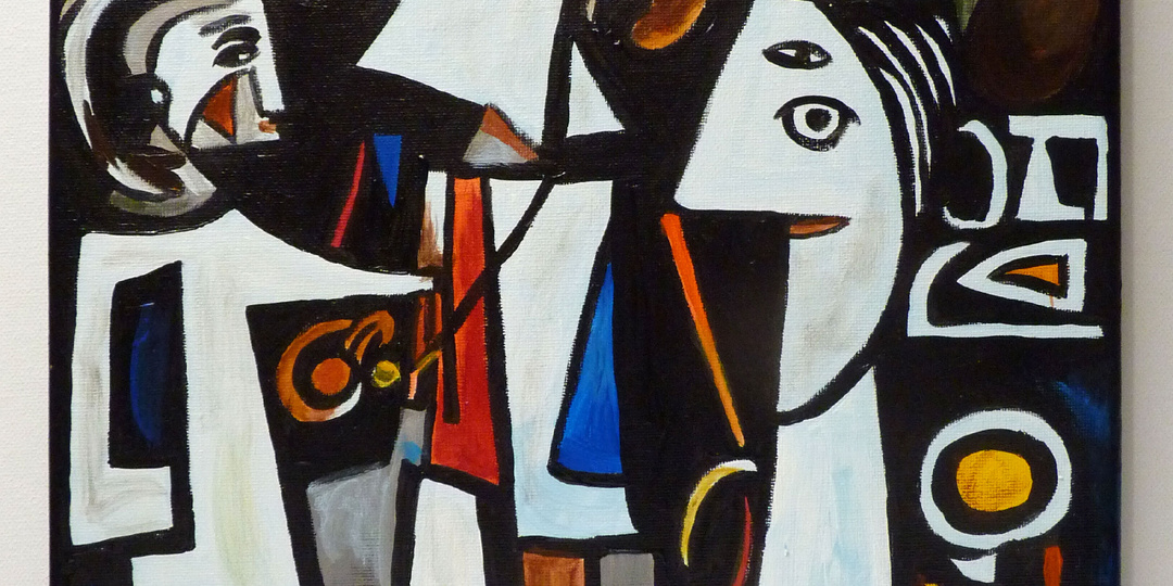 Картина "Долгий разговор", акрил, холст