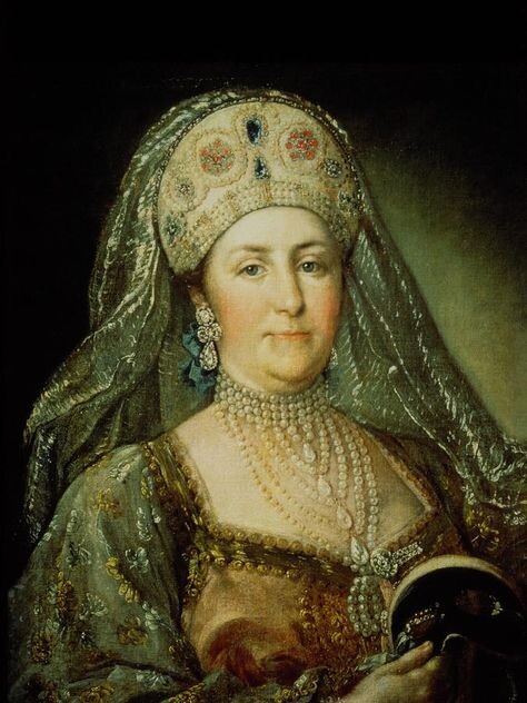 Рис. 115. Портрет Екатерины II в русском наряде кисти неизвестного художника