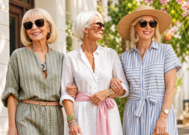 Лен для женщин 60+: как носить и не выглядеть неопрятно
