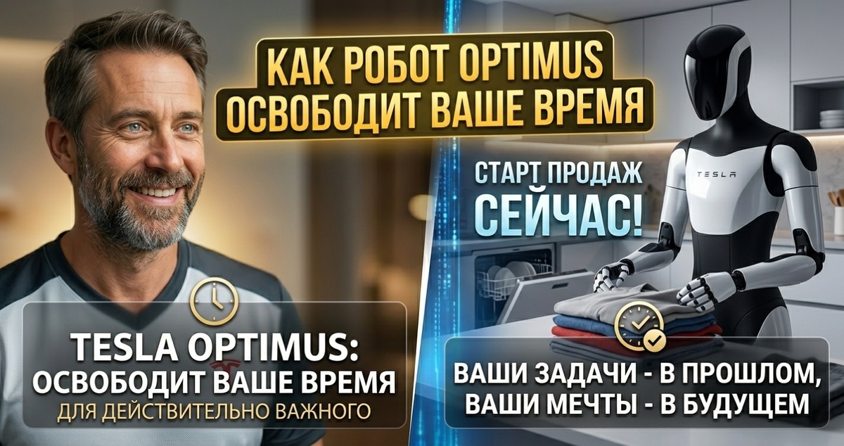 Как робот Optimus от Tesla освободит ваше время для действительно важного