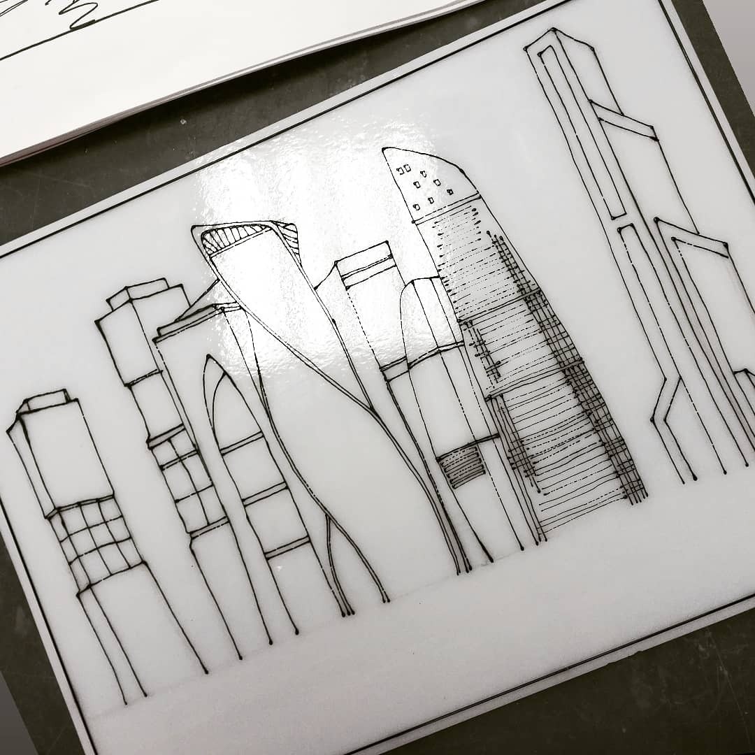 Контур для панно "Москва Сити"