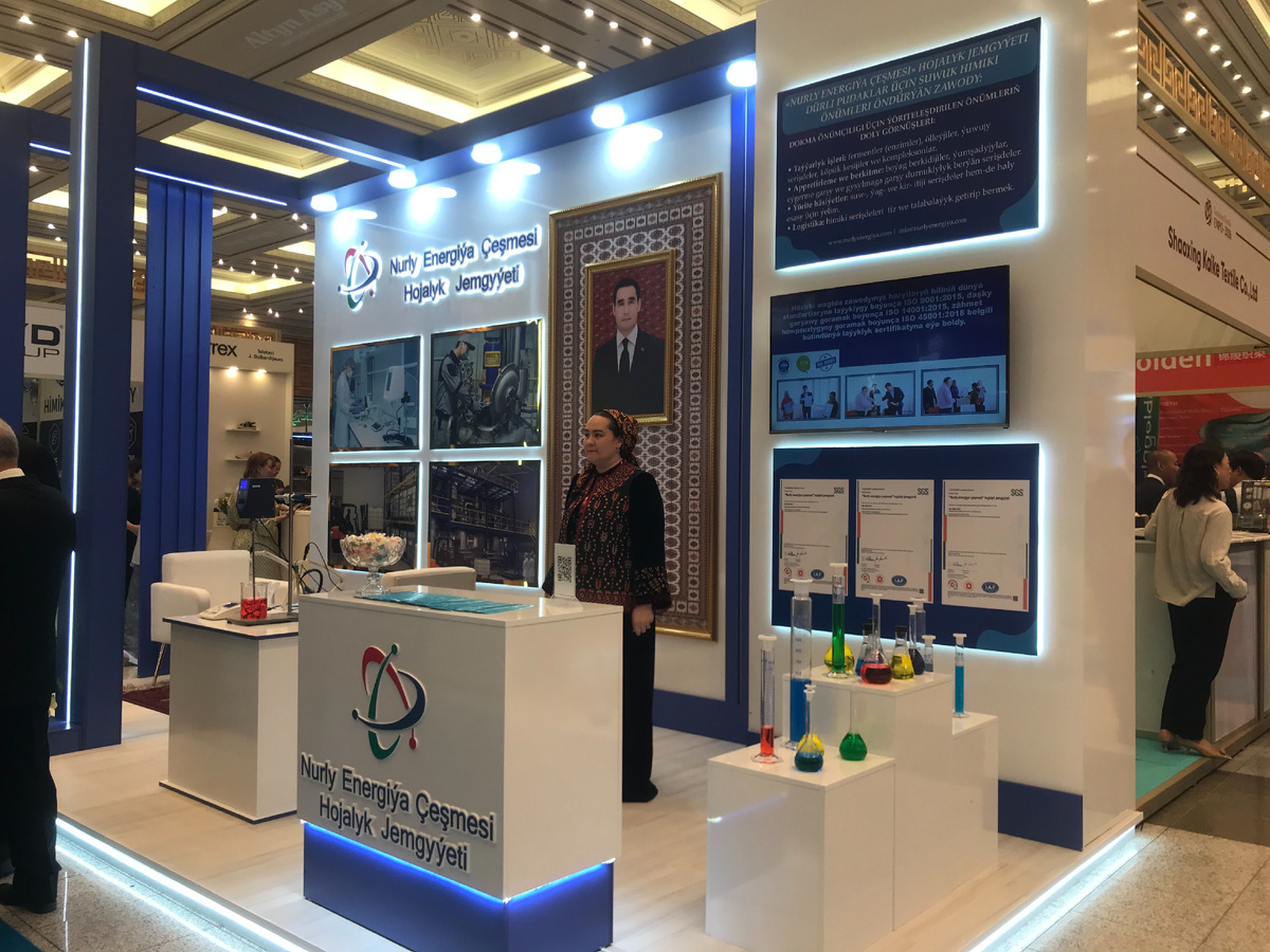 Стенд «Nurly Energiya Çeşmesi» на «Turkmentextile Expo 2026»