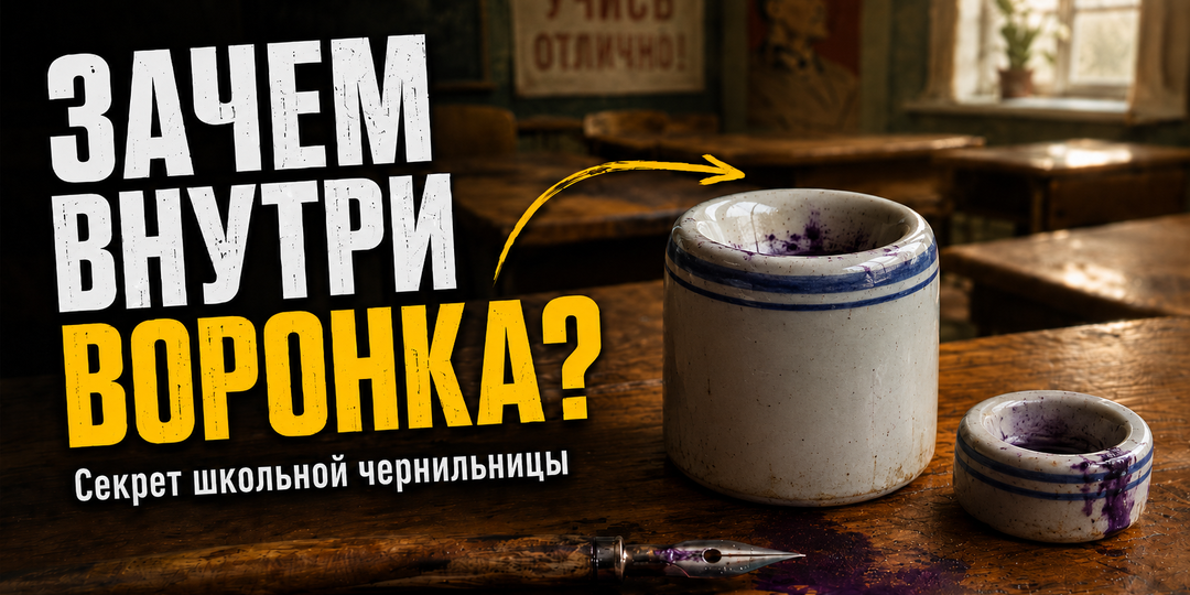 Закон Торричелли за 3 копейки: как скрытый конус внутри советской чернильницы управлял физикой