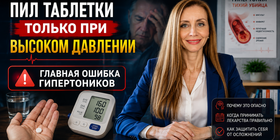Пил таблетки только при высоком давлении. Главная ошибка гипертоников