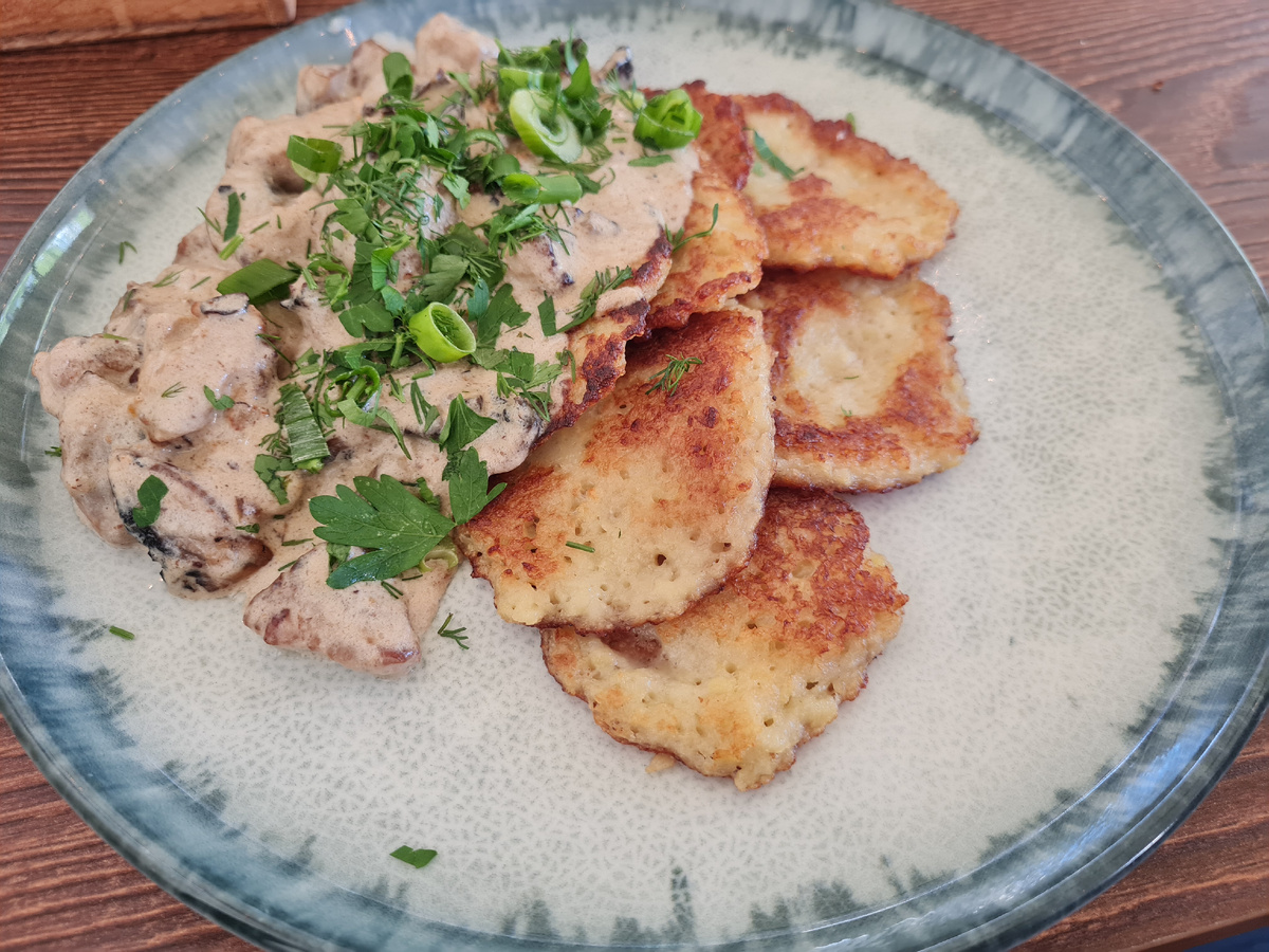 Драники с мясом