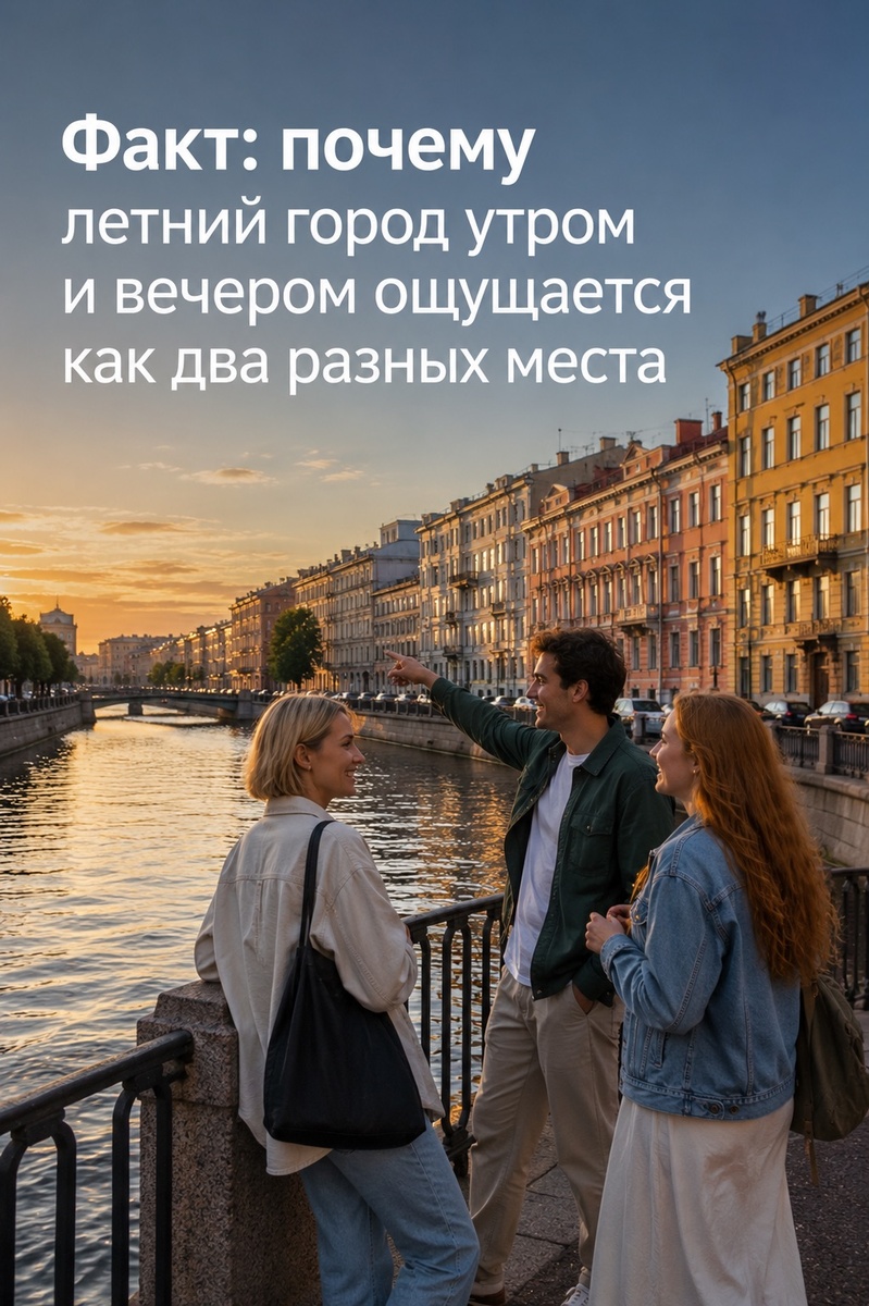 Факт: почему летний город утром и вечером ощущается как два разных места