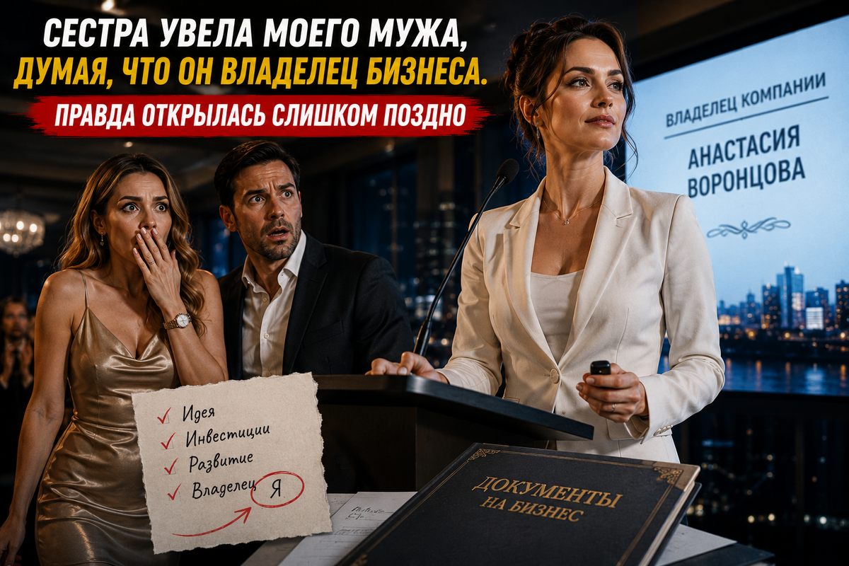 Сестра увела моего мужа и была уверена, что сорвала главный приз. Только она не знала, кому на самом деле принадлежал бизнес....