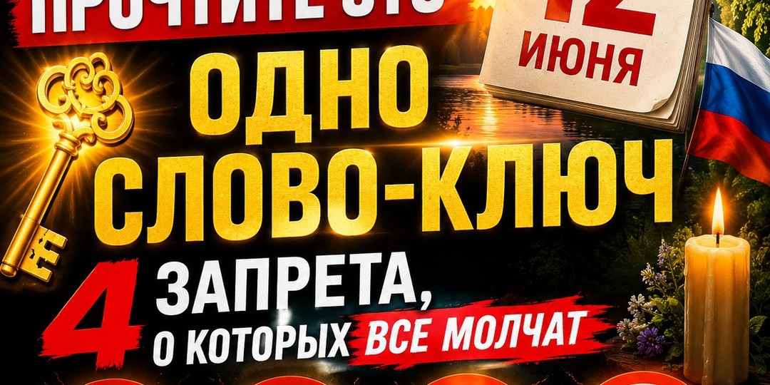 СРОЧНО прочтите это 12 июня: одно слово-ключ и 4 запрета, о которых все молчат.