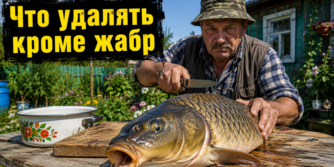 Сварил уху из головы сазана. Есть не смогли. Что надо удалять кроме жабр, чтобы блюдо не пропало