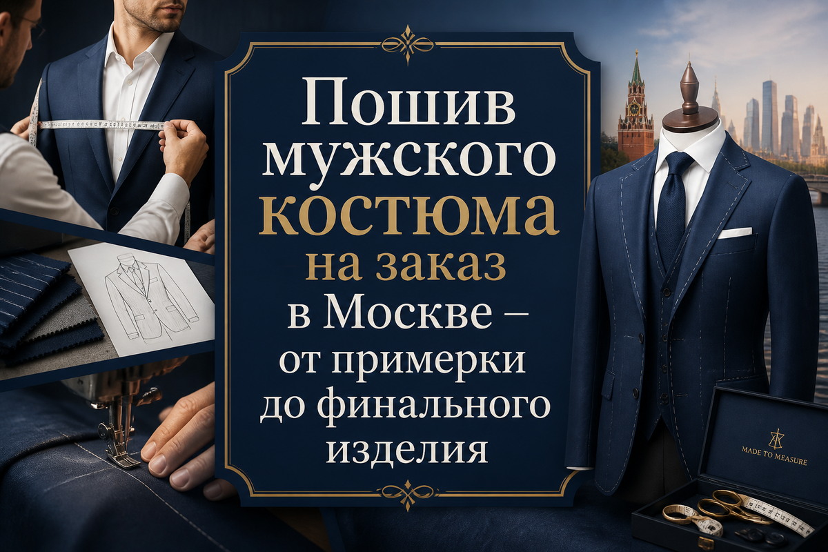 Пошив мужского костюма на заказ в Москве – от примерки до финального изделия