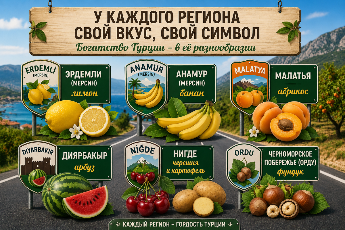 Лишь несколько символов из множества регионов и городовТурции
