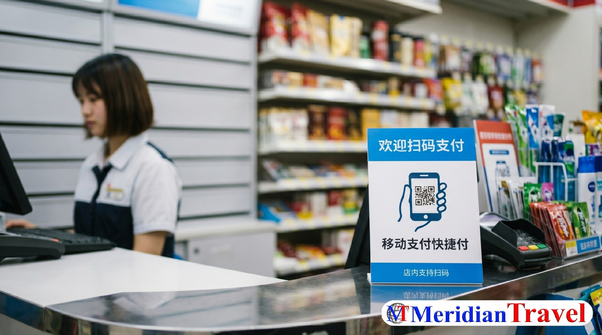 Оплата по QR-коду в китайском магазине