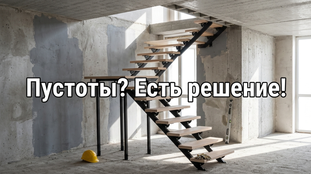    Данная схема иллюстрирует процесс крепления к перекрытию, когда возникает проблема с пустотой плиты. OK.Levin