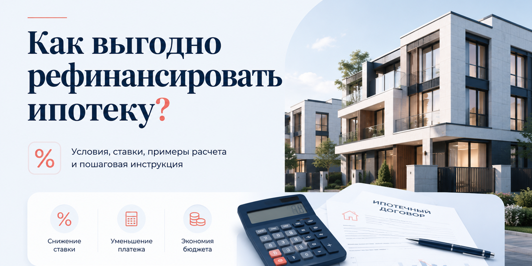 Как выгодно рефинансировать ипотеку в 2026 году: условия, ставки, примеры расчета и экономии