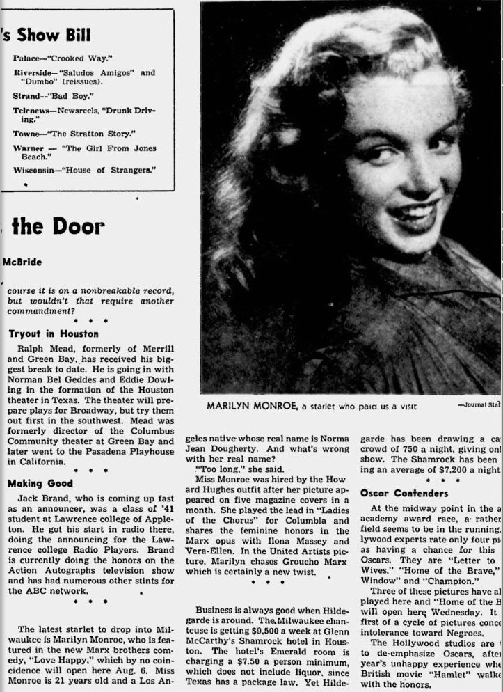 Газета «The Milwaukee Journal» от 17.07.1949. Фотокоррекция автора. 