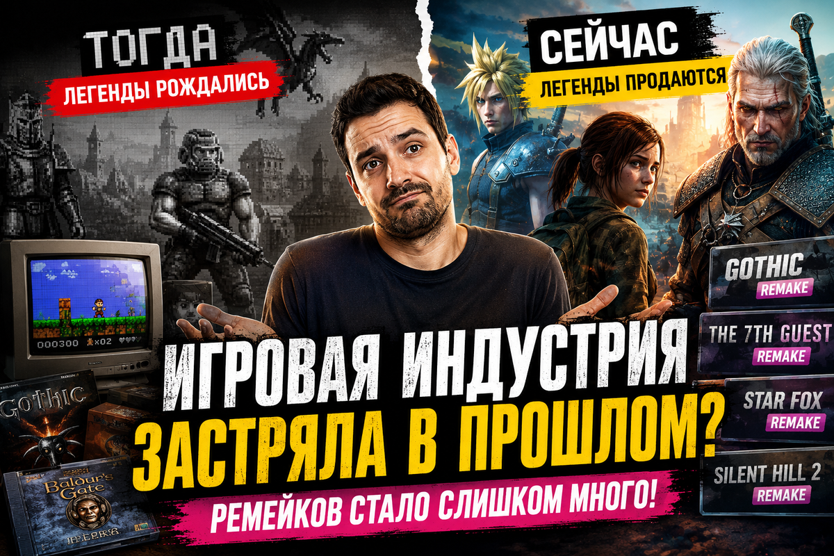 Игровая индустрия застряла в прошлом? Почему нас завалили ремейками