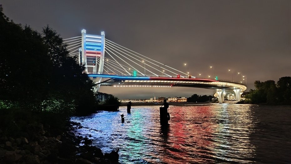    Праздничная подсветка мостов Петербурга в День России Автор фото: Смольный