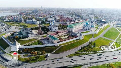 Вид Казанского кремля с высоты птичьего полета. Именно на этом месте в XI веке возникла деревянная крепость булгар.