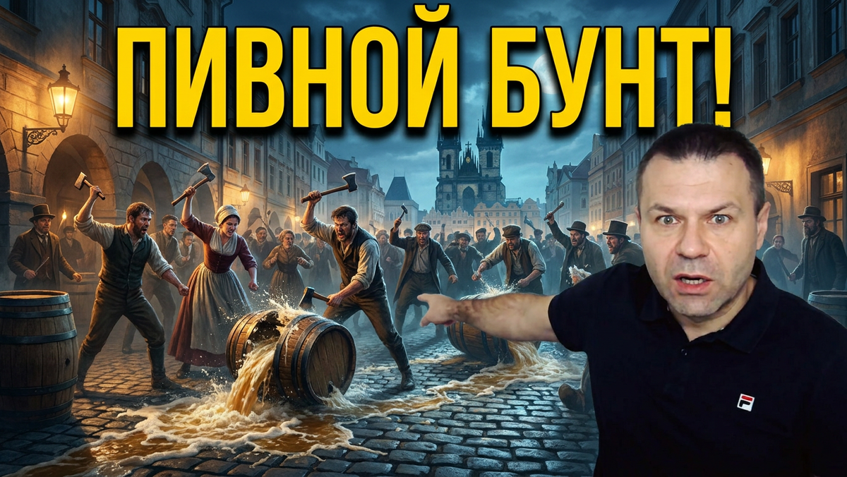ПИВНОЙ БУНТ: Как Чехи разгромили Ратушу ради Пилснера! 