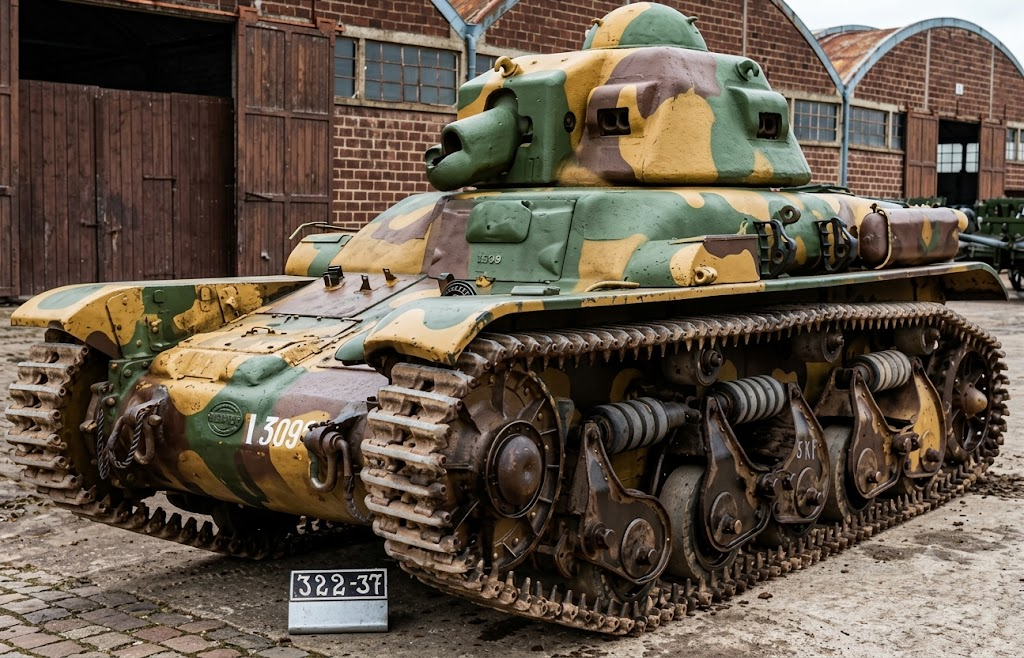 Серийный танк Renault R35. Изображение находится в свободном доступе, раскрашено при помощи нейросети.
