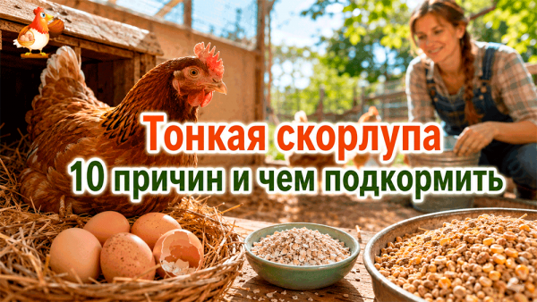 Почему у куриных яиц тонкая скорлупа – 10 причин и чем срочно подкормить несушек 🥚🥚🥚
