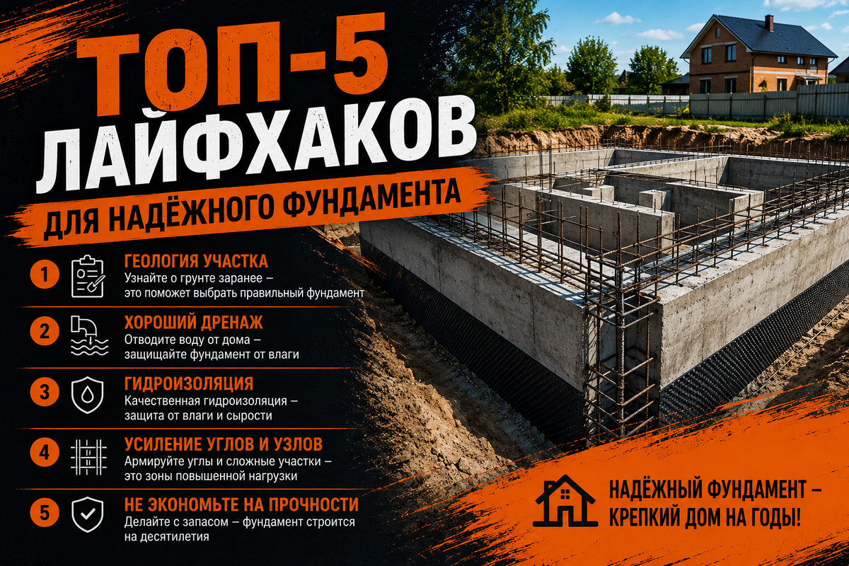 Экономить можно на отделке, мебели или декоре. Но фундамент — это та часть дома, которую потом практически невозможно переделать