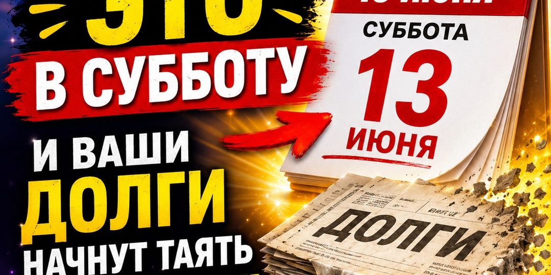 Сделайте это в субботу 13 июня, и ваши долги начнут таять на глазах.