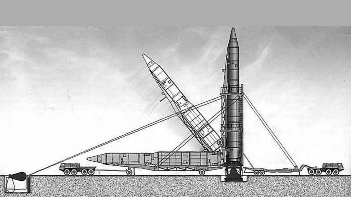 Схема установки межконтинентальной баллистической ракеты Р-16 на стартовой позиции. Источник: вдпо.рф