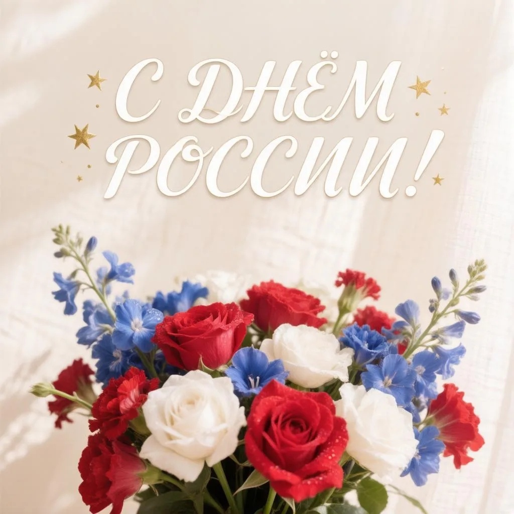 Цветочный триколор нарисовал Гигачат