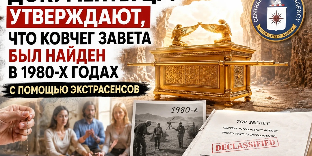 ДОКУМЕНТЫ ЦРУ УТВЕРЖДАЮТ, ЧТО КОВЧЕГ ЗАВЕТА БЫЛ НАЙДЕН В 1980-Х ГОДАХ, С ПОМОЩЬЮ ЭКСТРАСЕНСОВ