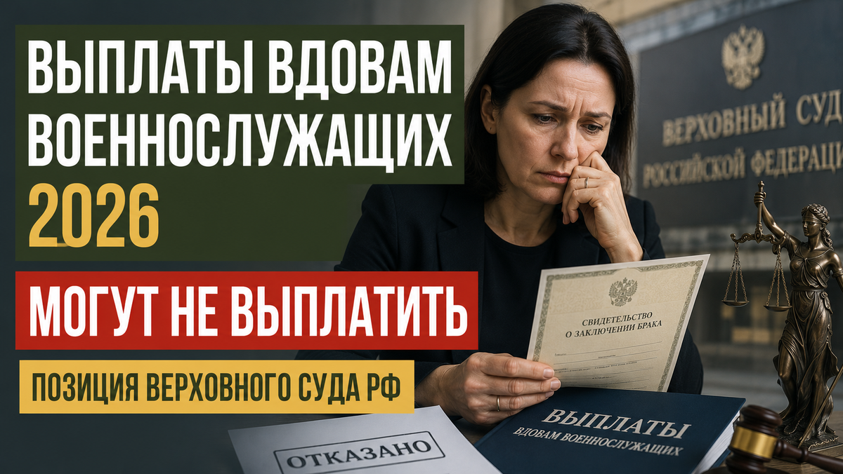 Выплаты вдовам военнослужащих могут не выплатить: позиция Верховного Суда РФ