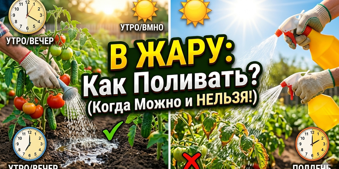 Вот Когда Нужно Поливать Огород в Жару — и Когда Это Категорически Нельзя Делать!
