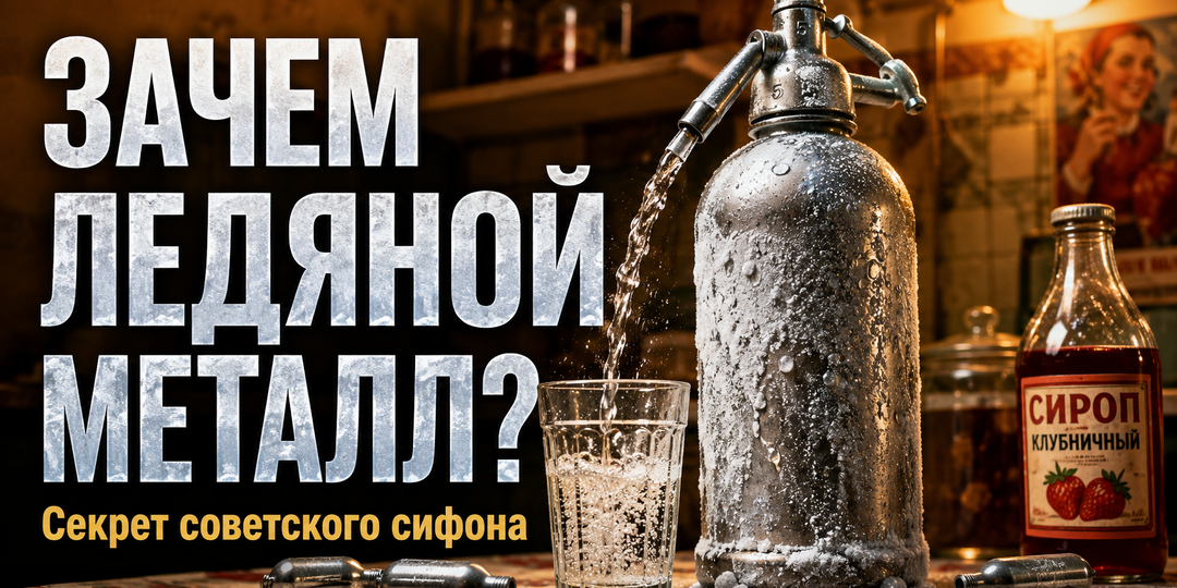 Закон Мариотта в советском сифоне: зачем для идеального газирования воды требовался ледяной металл