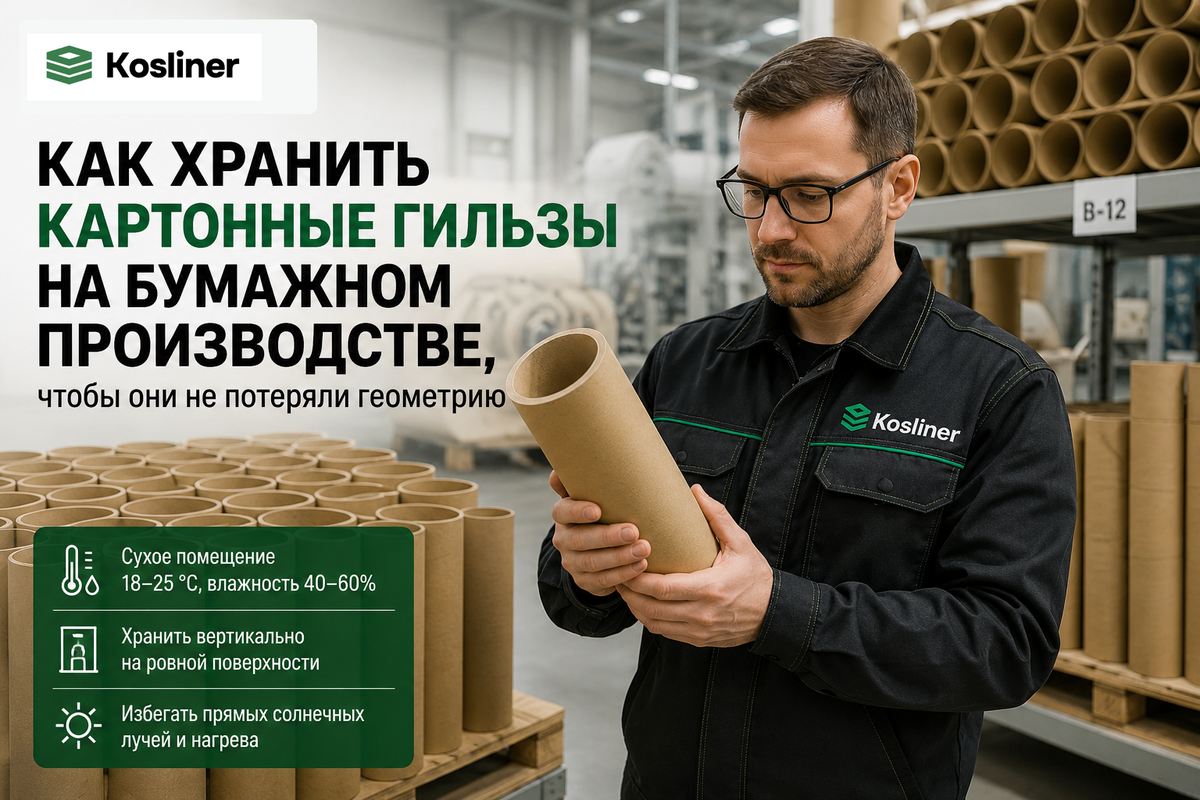 Хранение картонных гильз и втулок на бумажном производстве