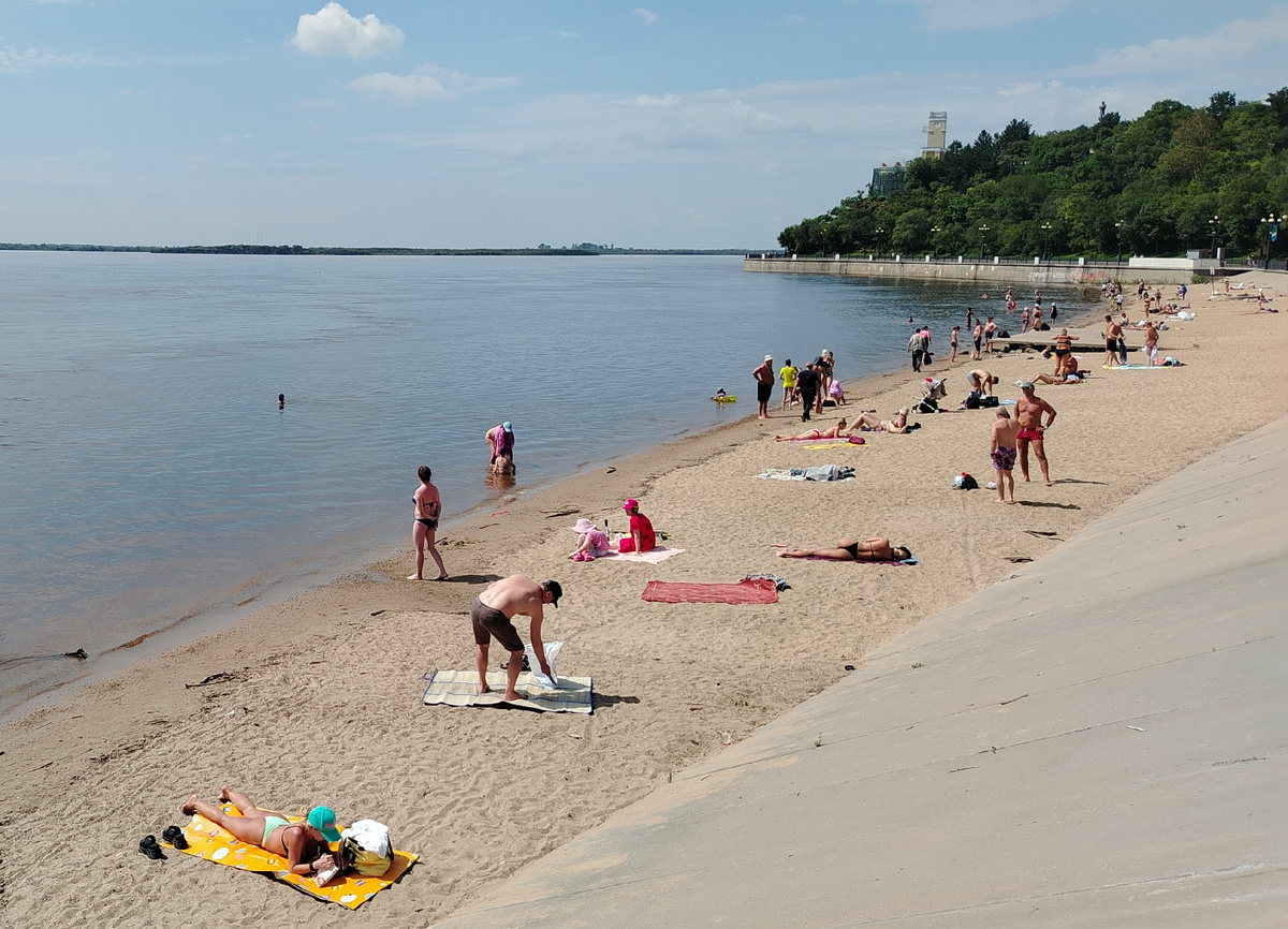 Пляж в центре Хабаровска