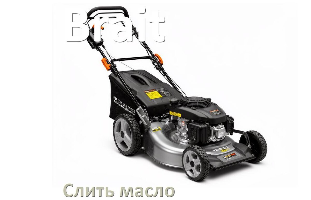 
Как слить масло в газонокосилке Brait с редуктора и двигателя
