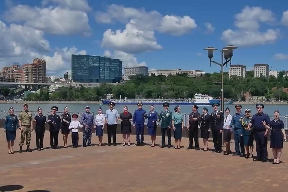    В съемках приняли участие представители всех силовых ведомств региона. Фото: группа в соцсетях ГУ МВД России по Ростовской области