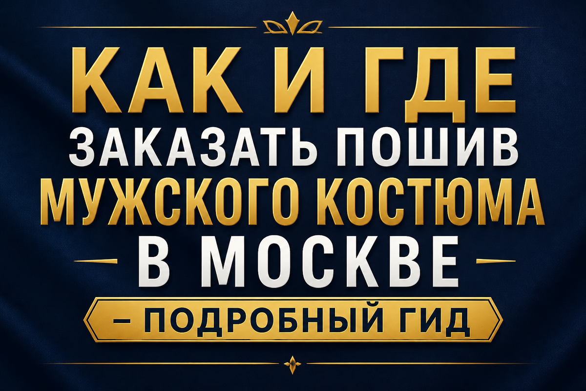 Как и где заказать пошив мужского костюма в Москве – подробный гид