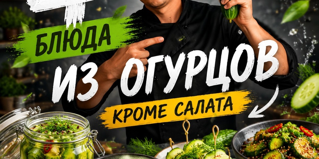 4 блюда из огурцов, кроме салата